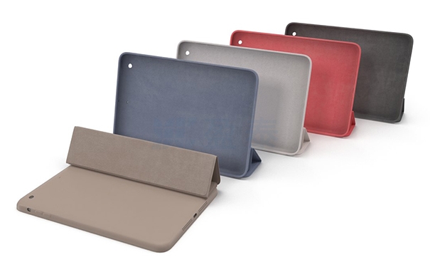 平板电脑贴皮 ipad笔记本仿皮保护套 防摔三角支撑皮质保护壳 贴皮加工厂家